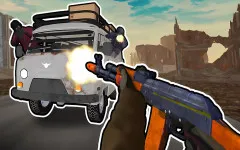 Road Chase. Shooter Realistic Guns